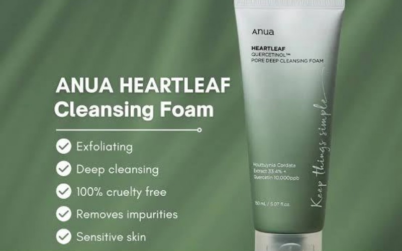 ANUA HEARTLEAF SUCCINIC MOISTURE CLEANSING FOAM Süksinik asitle yıkama için jel-köpük 150 ML