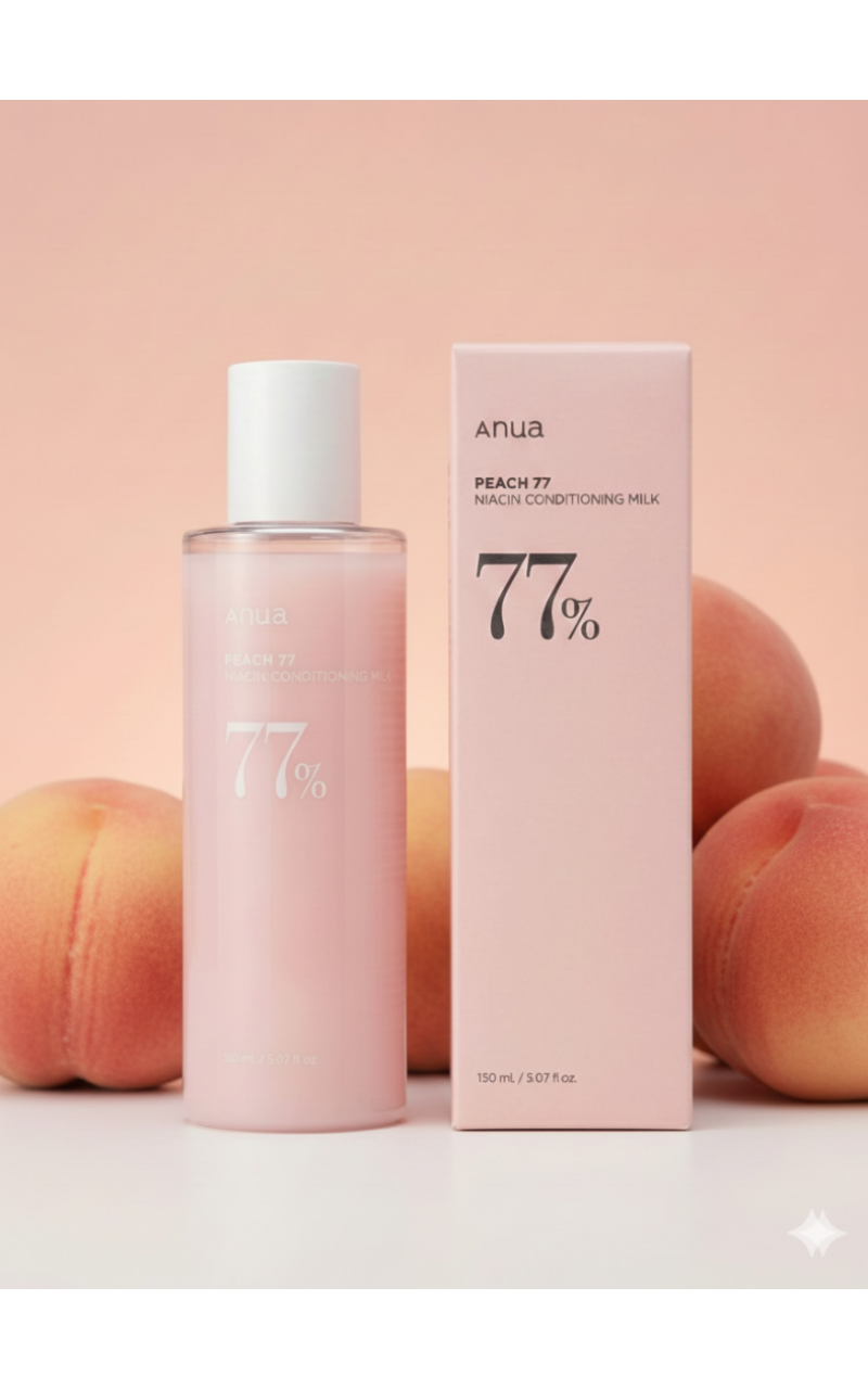 ANUA PEACH 77% NAIACIN CONDITIONING MILK. Şeftali ve niasinamid içeren süt losyonu 150 ML