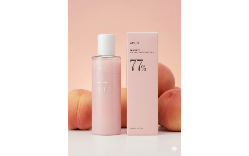 ANUA PEACH 77% NAIACIN CONDITIONING MILK. Şeftali ve niasinamid içeren süt losyonu 150 ML