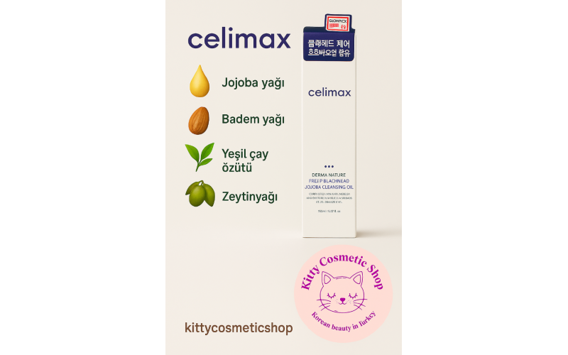 Celimax Derma Nature Fresh Blackhead Jojoba Cleansing Oil Celimax Derma Nature Fresh Siyah Nokta Jojoba Temizleme Yağı 150 ML