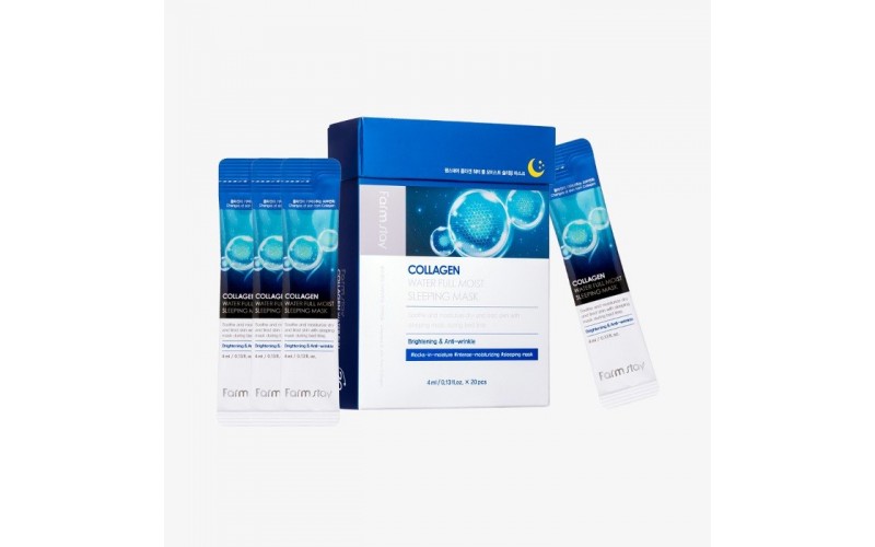 FARMSTAY COLLAGEN WATER FULL MOIST SLEEPING MASK Kolajenli Nemlendirici Gece Maskesi(4 ml * 20 ADET)