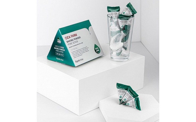 FarmStay Cica Farm Baking Powder Pore Scrub Cica Çiftliği Kabartma Tozu Gözenek Ovucu  (25adet * 7GR)