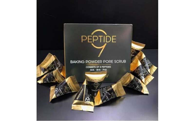 Farmstay Peptide 9 Baking Powder AHA-BHA-PHA Pore Scrub Peptid 9 Kabartma Tozu AHA-BHA-PHA Gözenek Ovucu (25 adet * 7GR)
