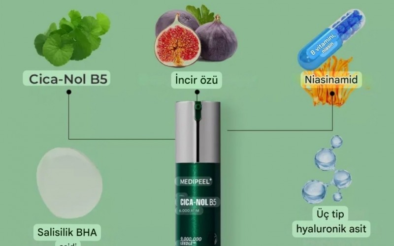 MEDI-PEEL PHYTO CICA-NOL B5 6,000 SHOT SERUM Spikül ve centella'nın çift konsantrasyonuna sahip yumuşak peeling serumu 50 ML