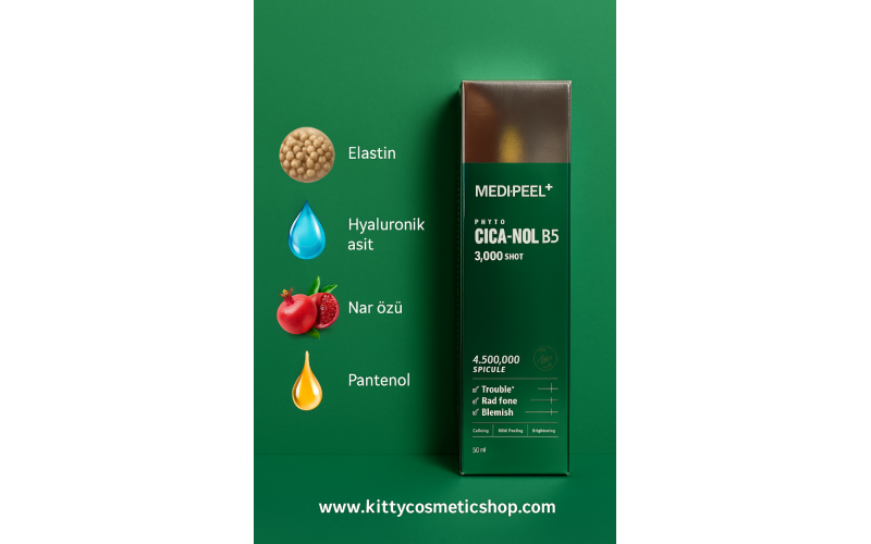 MEDI-PEEL PHYTO CICA-NOL B5 3,000 SHOT SERUM Spiküller ve centella içeren yumuşak peeling serumu 50 ML