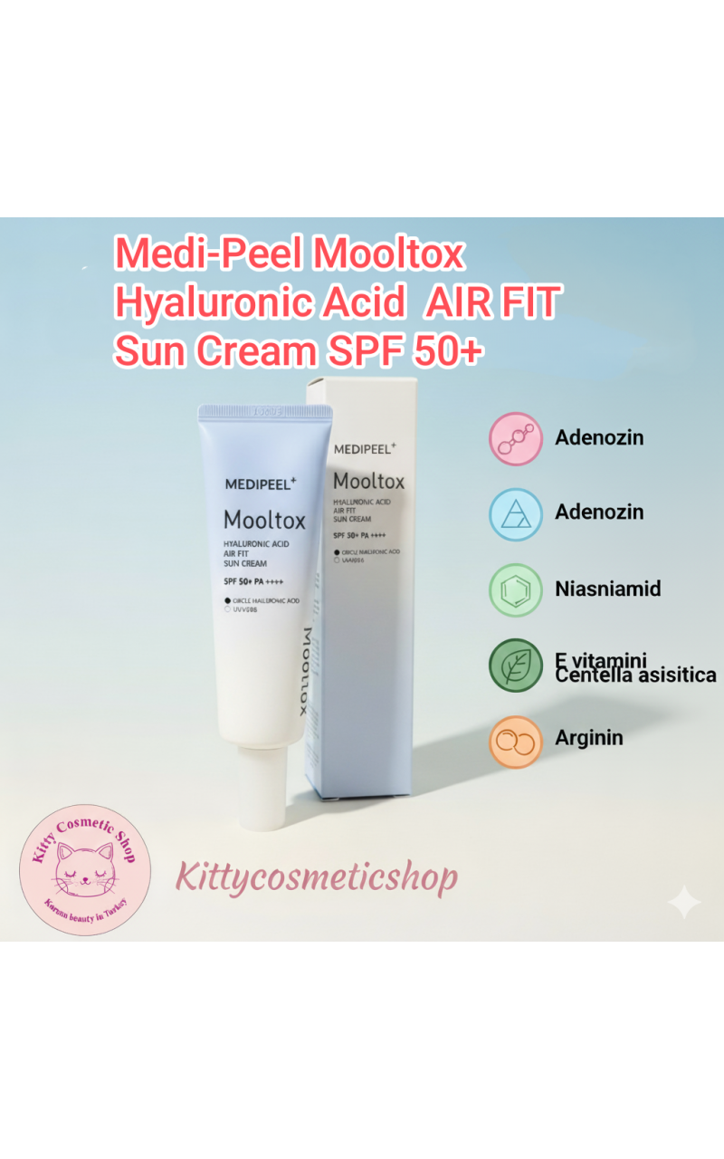 Medi peel Hyaluronic Acid Aqua Mooltox AIR FIT Sun Cream SPF 50+ PA++++, 50 ml