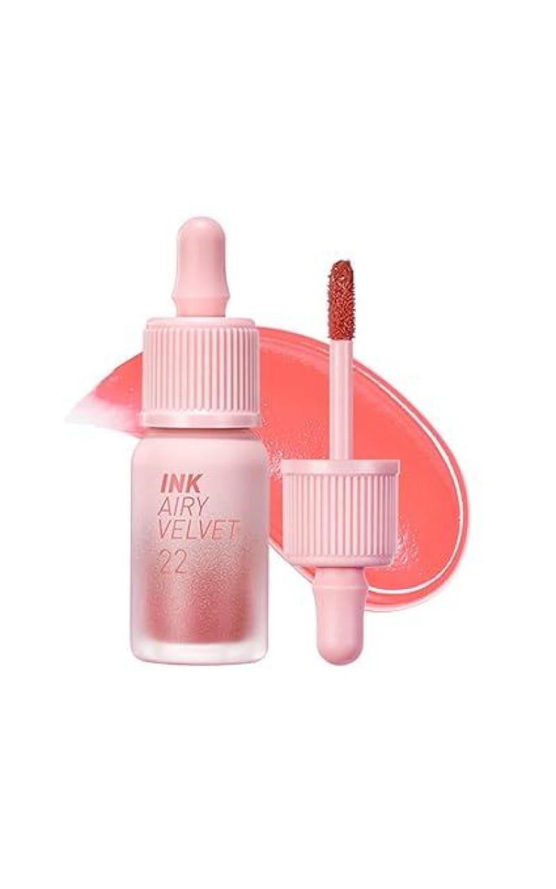 Peripera Ink Airy Velvet Lip Tint, Liquid Lip (0.14 fl oz, 022 CENTER PEACH 