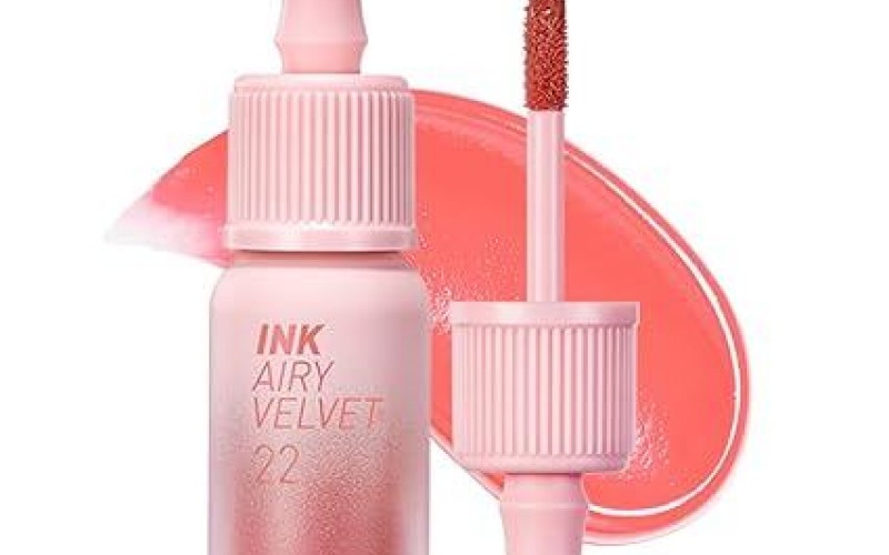 Peripera Ink Airy Velvet Lip Tint, Liquid Lip (0.14 fl oz, 022 CENTER PEACH 