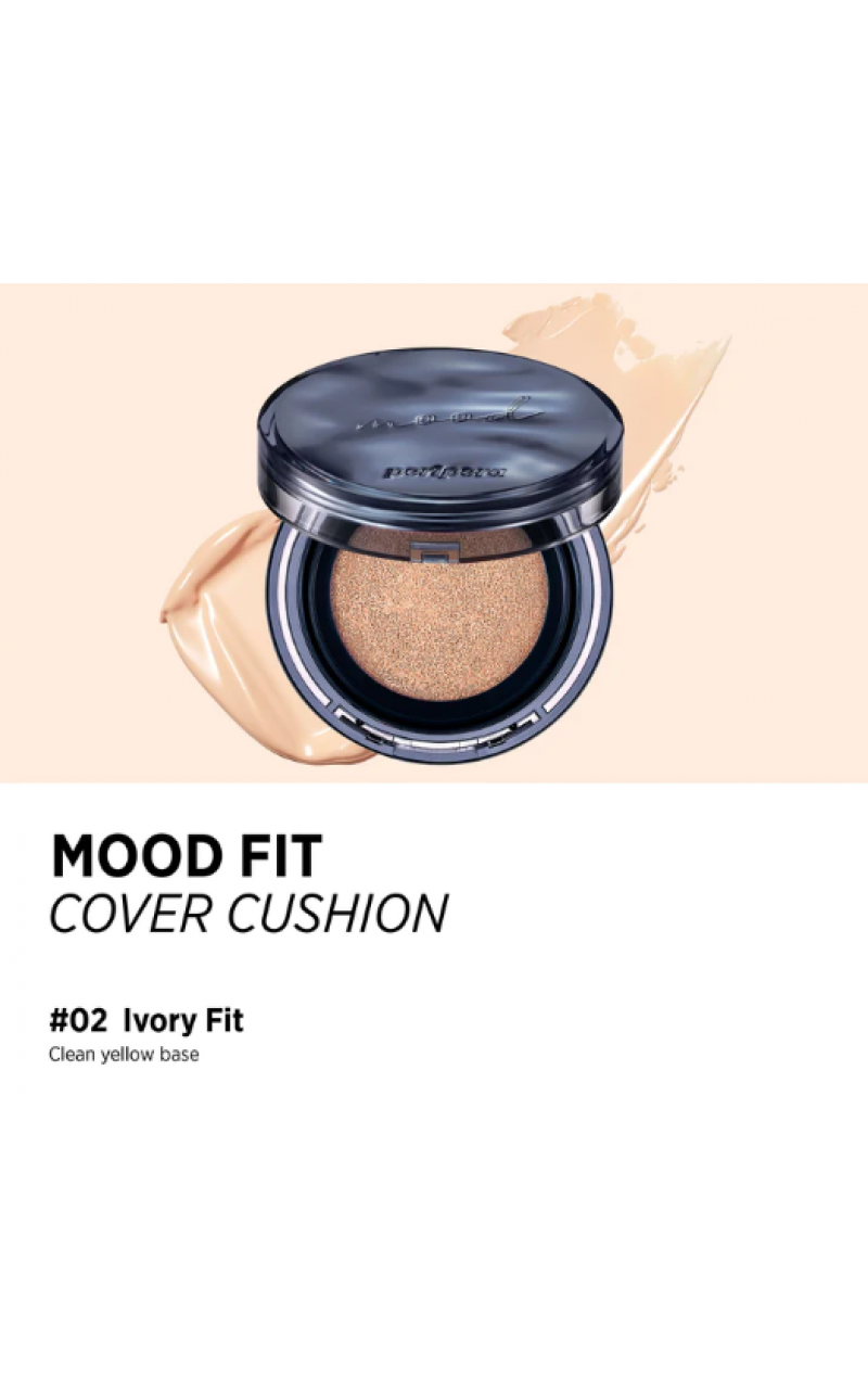 PERIPERA MOOD FIT COVER CUSHION SPF50+ PA++++02 IVORY FIT 